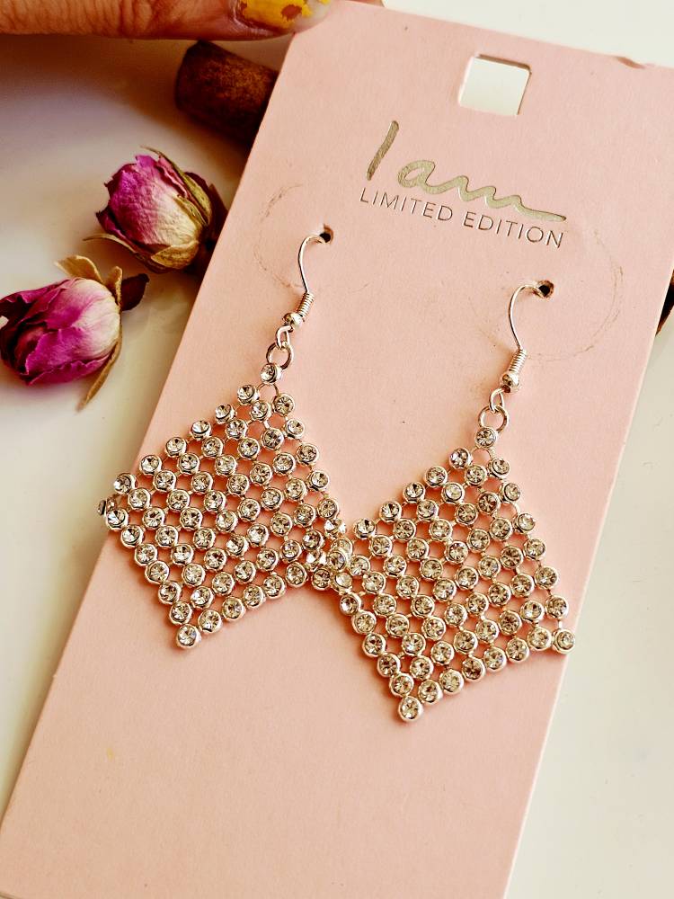 گوشواره  نقره ای برند iam